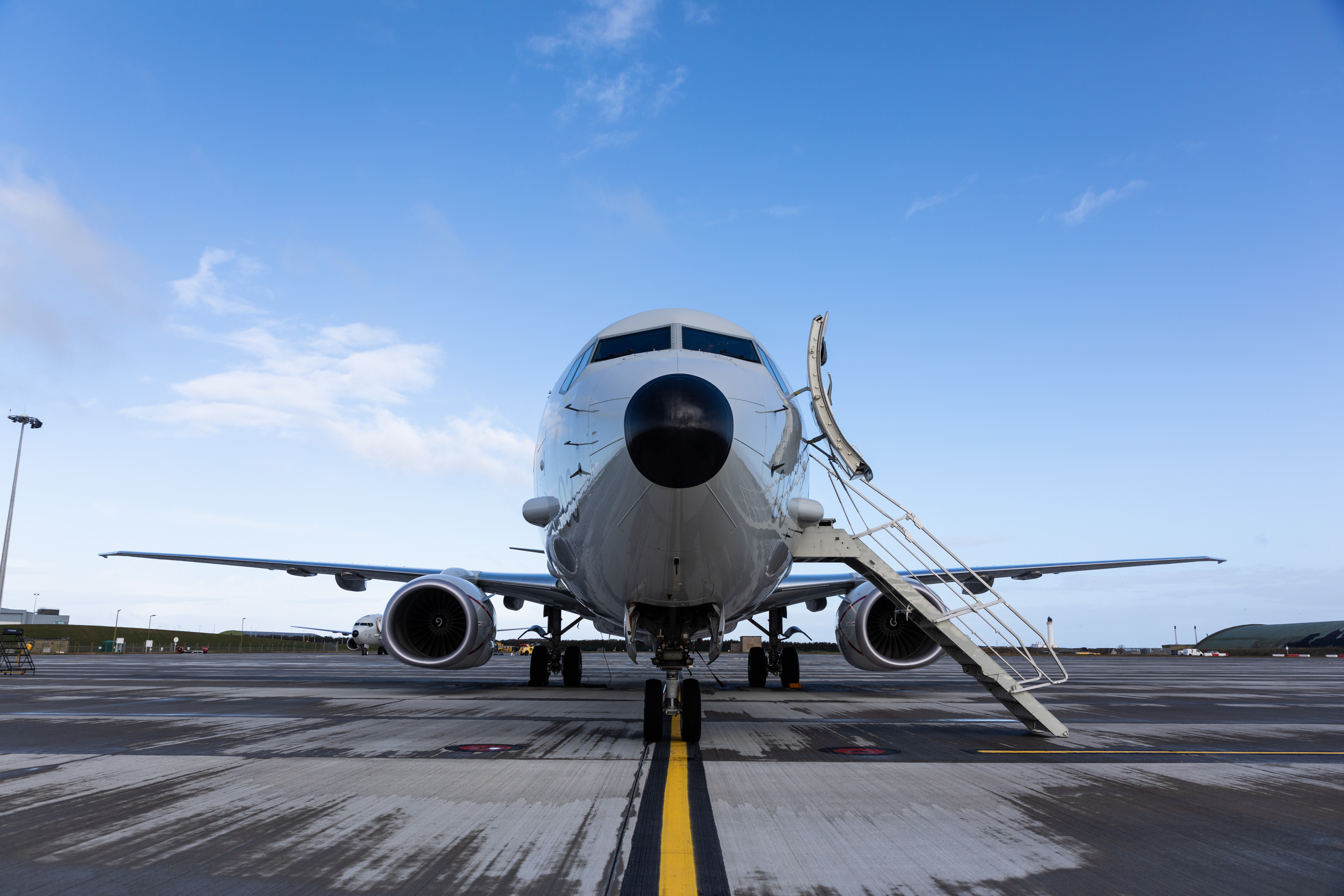 Front shot of the Poseidon aircraft.